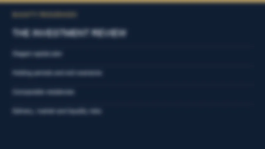 Public preview of the investment review topics; no private figures shown